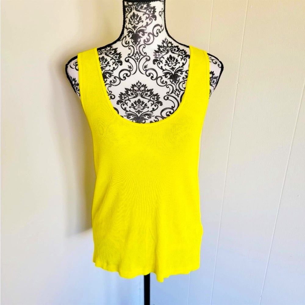 COPY - J. Crew Scoopneck Ribbed Yellow Tank